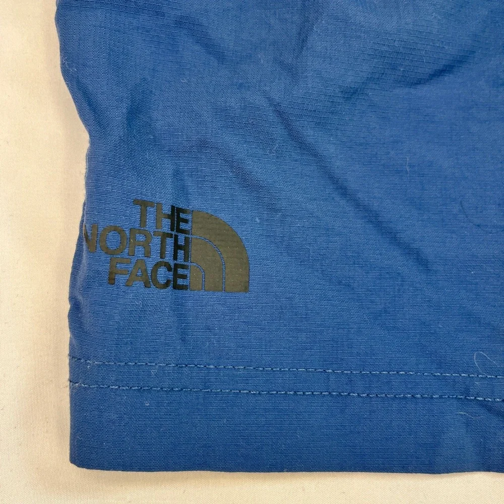 The North Face Mens Blue Active Hiking Shorts XL Elastic Waist Zip Pocket 9in